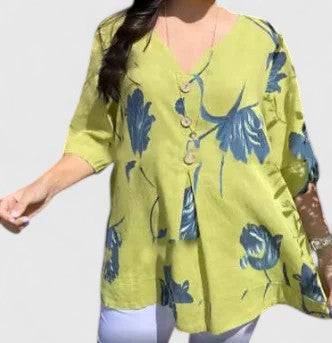 Isabel™  |  Elegant Floral Print Blouse