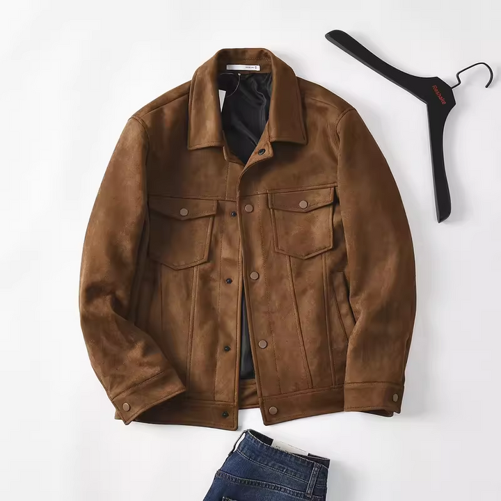Men's Suede Effect Jacket - Leven