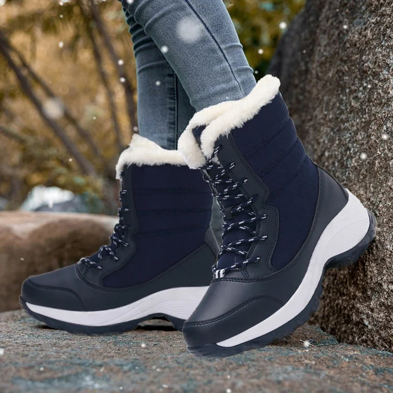 Women's Fur-Lined Platform Snow Boots Perrienne, view 4 - Elena Harper