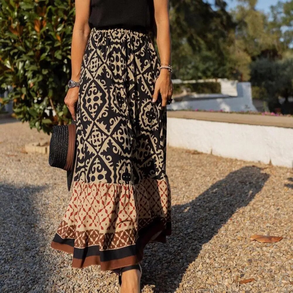 High-Waisted Summer Skirt for Women - Maxi