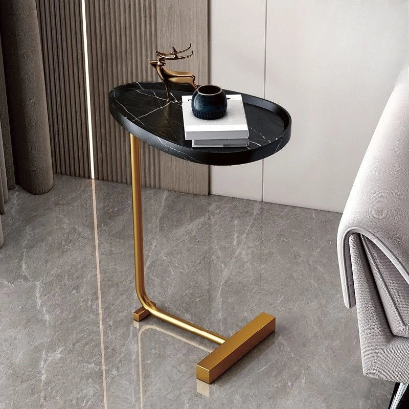 Nirethia - C-Shaped Mobile Side Table Ideal for Sofa or Bed