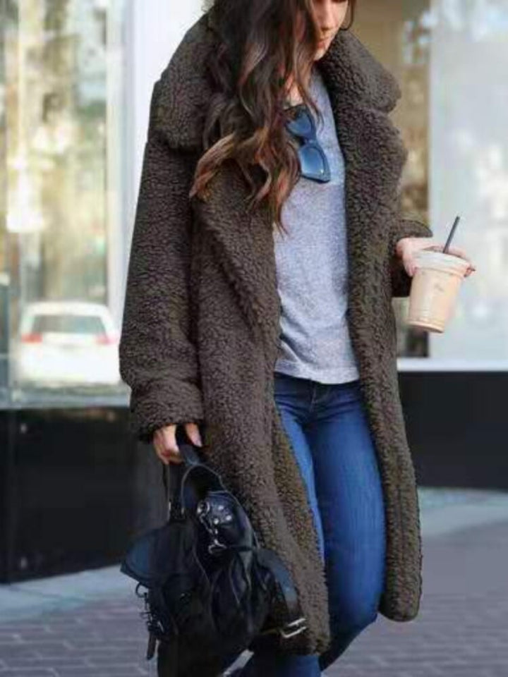 Trendy Long Teddy Coat for Women Isla, view 5 - Elena Harper