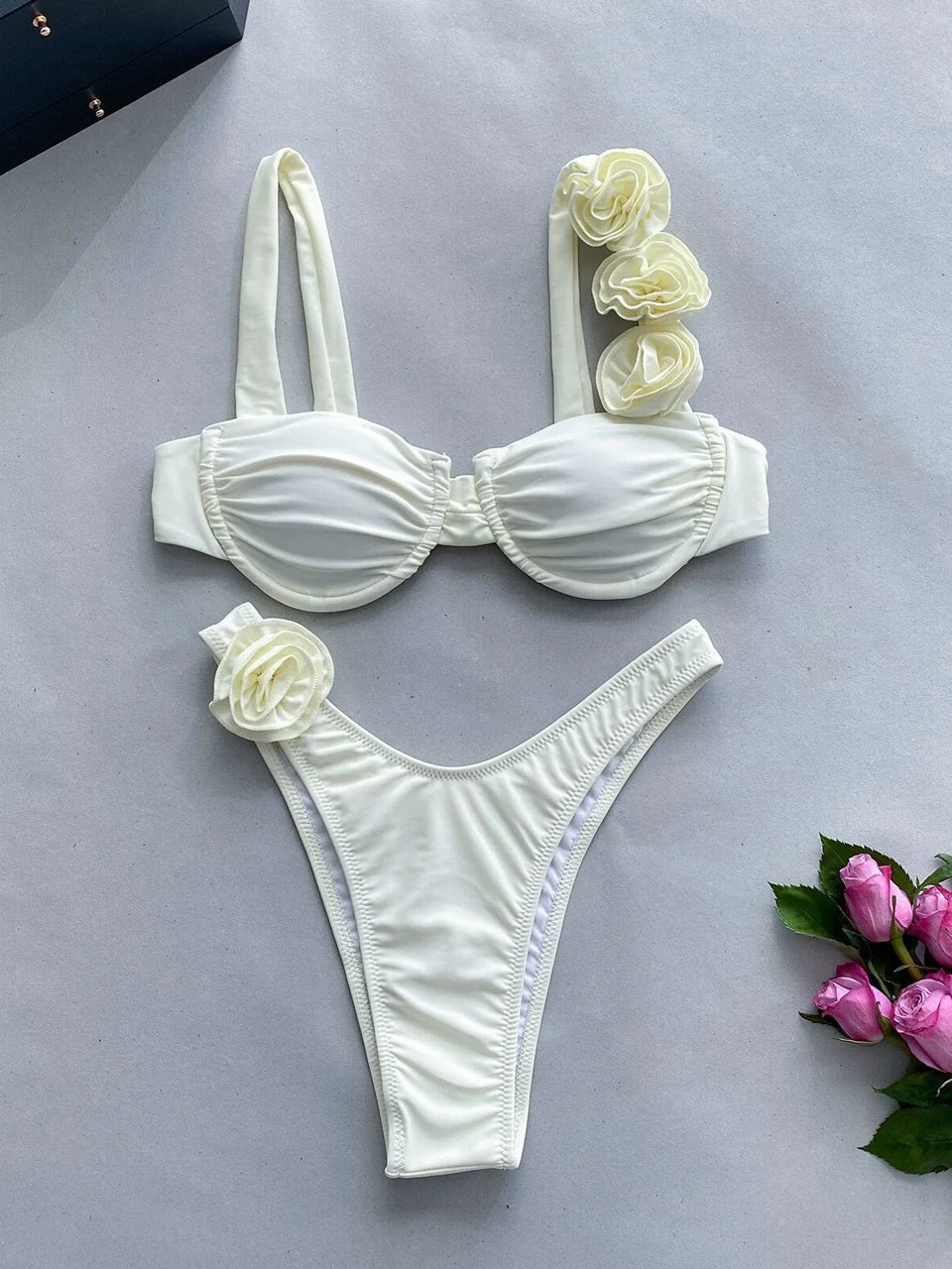 Beautifully Finished Bikini in a Timeless Design, view 3 - Elena Harper