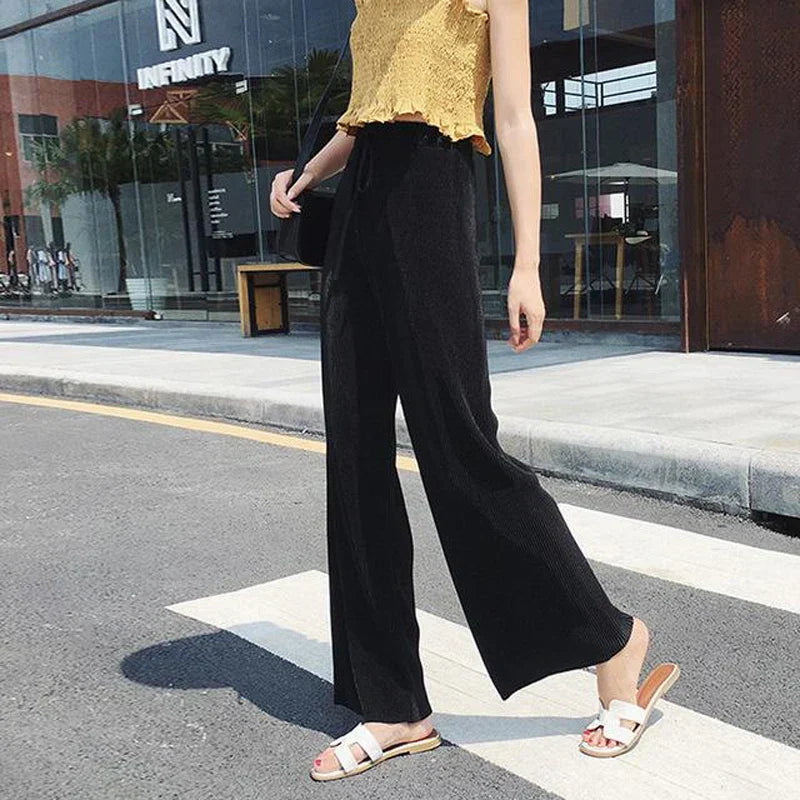 WIDE PLEATED PANTS FOR WOMEN
