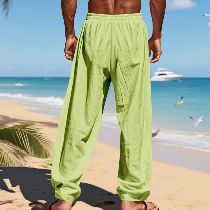 LAURENT MONACO | AZURE LINEN PANTS FOR MEN