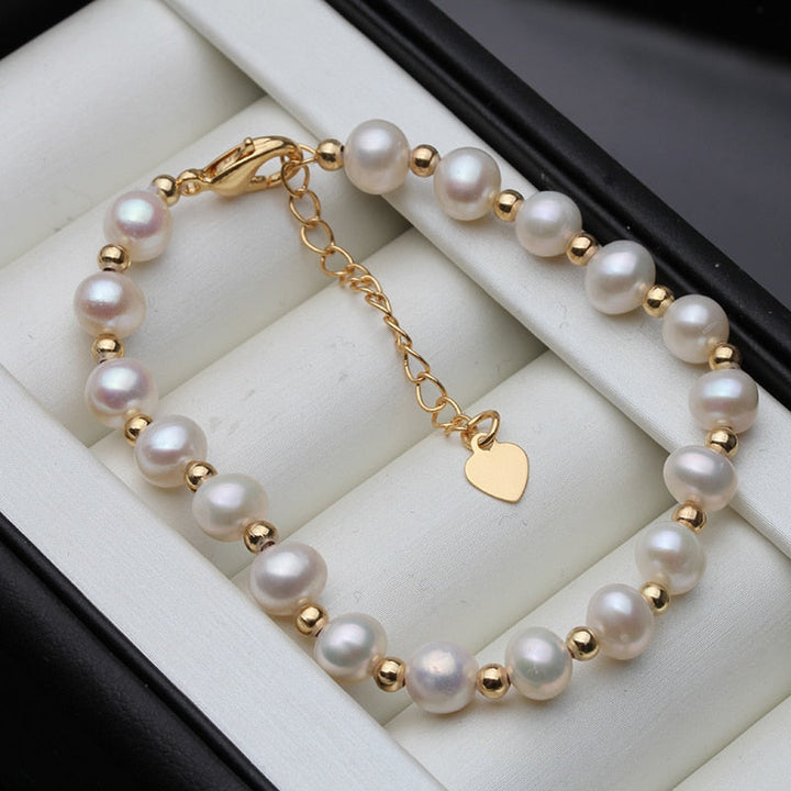 Chérie - Pearl Charm Bracelet