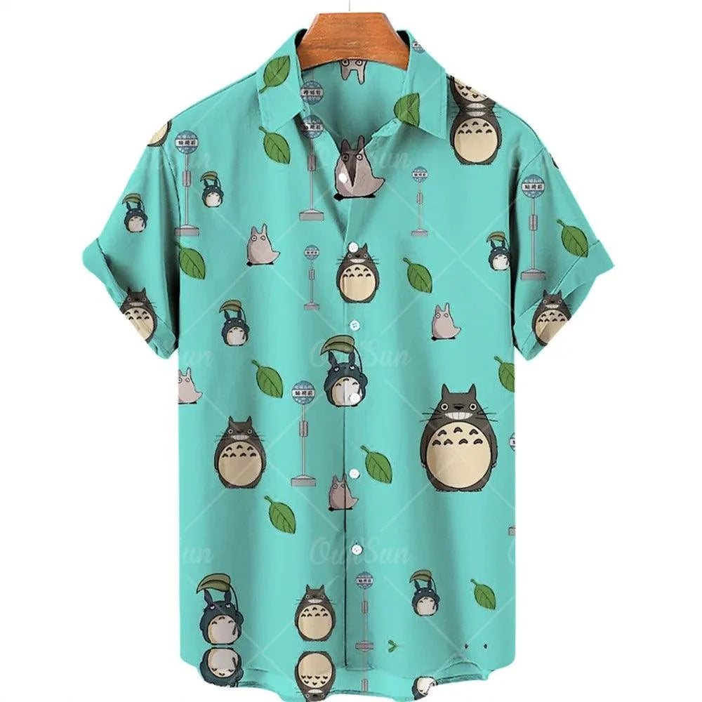 Men's Shirt Duck Print High-Quality Polyester Perfect for Summer Outings - Elena Harper