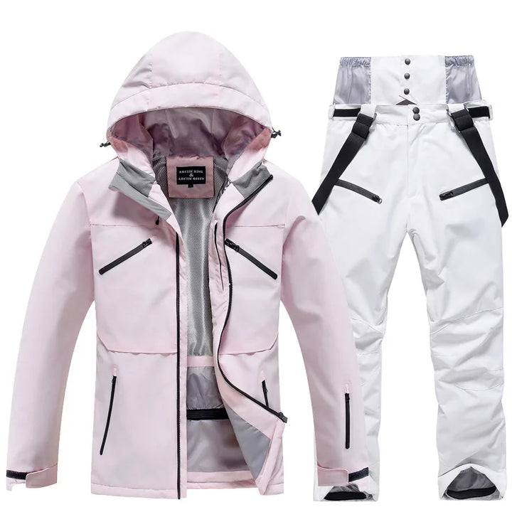 Unisex Insulated Winter Ski Suit – Breathable Jacket and Pants for Snowboarding