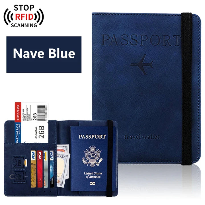 Travel Passport Holder in PU with Card Storage