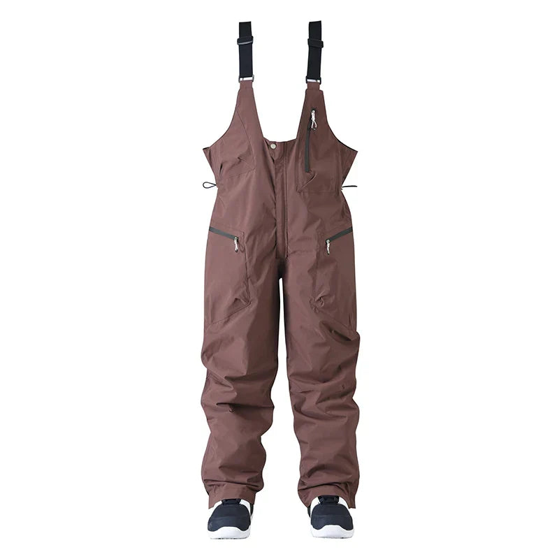 Adjustable Unisex Ski Pants Snow Pants with Suspenders and Zipper Closure, view 4 - Elena Harper