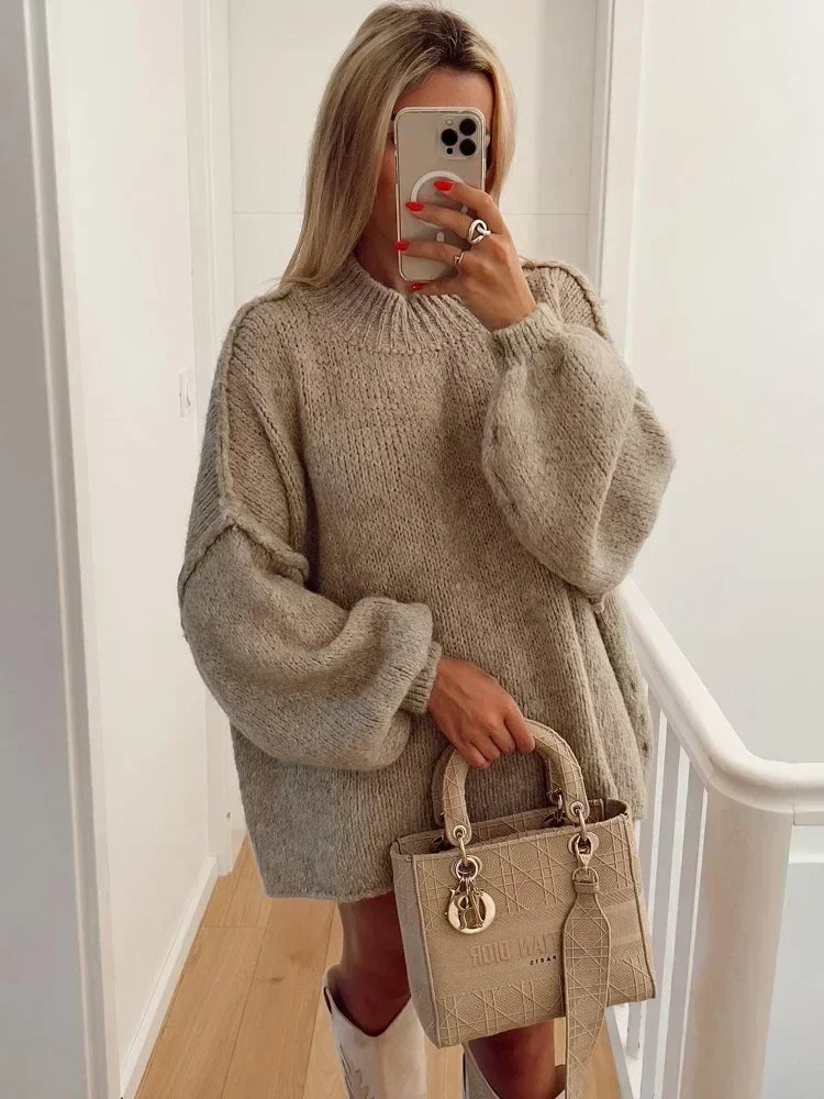 Devon Women's Oversized Sweater Dress - Elena Harper