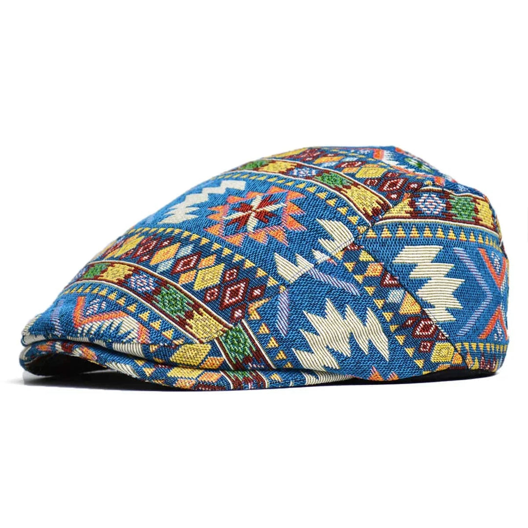 Vintage premium flat cap by Leblanc™ with classic design, featuring a textured fabric and structured brim, in a stylish neutral tone.