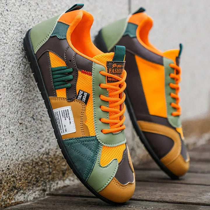 Retro lace-up men's sneakers with contrasting details