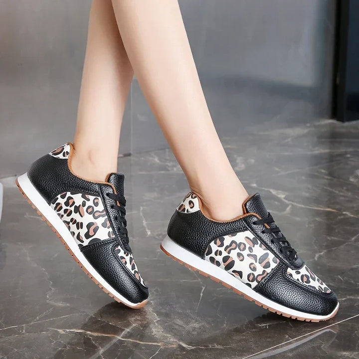 Sneaker Leopard Panel - Wool