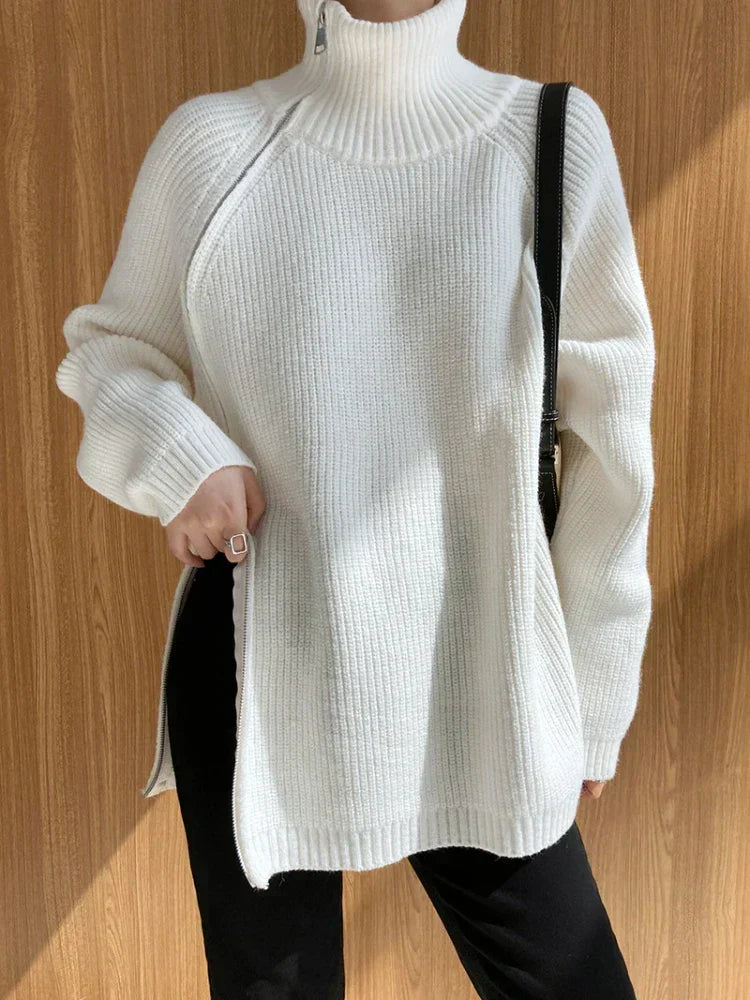 Women's Zip-up Sweater Vest Clara, view 3 - Elena Harper