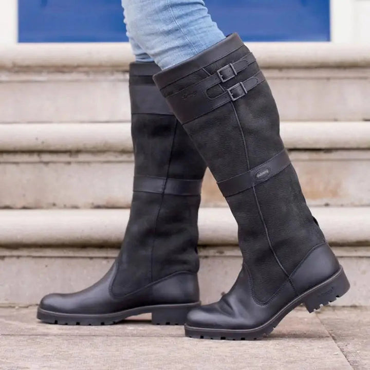 Eugenie Women's All-Weather Tall Boots with Cushioned Footbed - Elena Harper