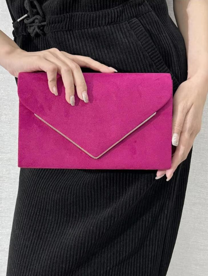 Secret Suede-style Velvet Envelope Handbag - Elena Harper