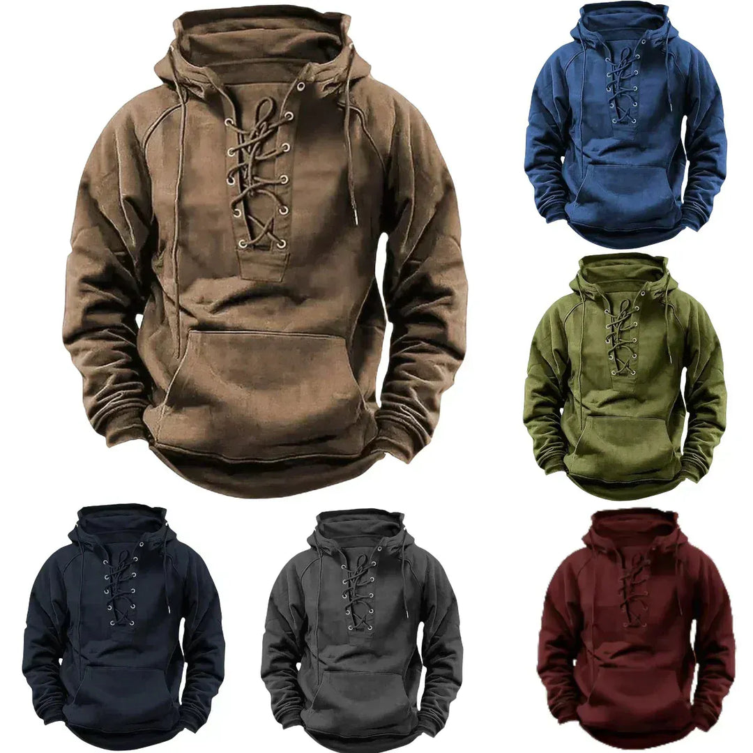 LAURENT MONACO | MEN'S VIKING LACED HOODIE