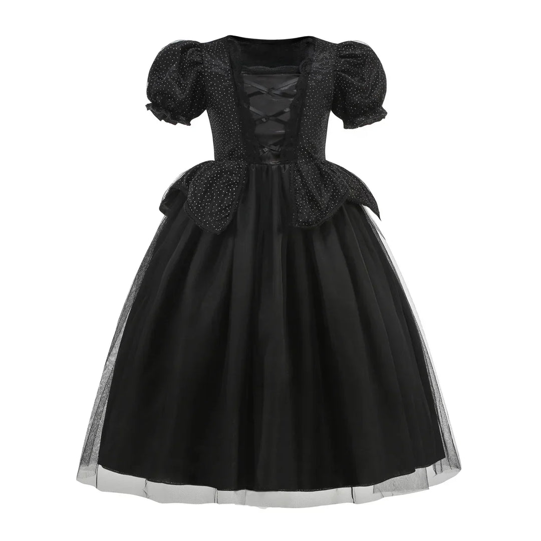 Girls' Horned Witch Costume - Black Tulle Gala Dress