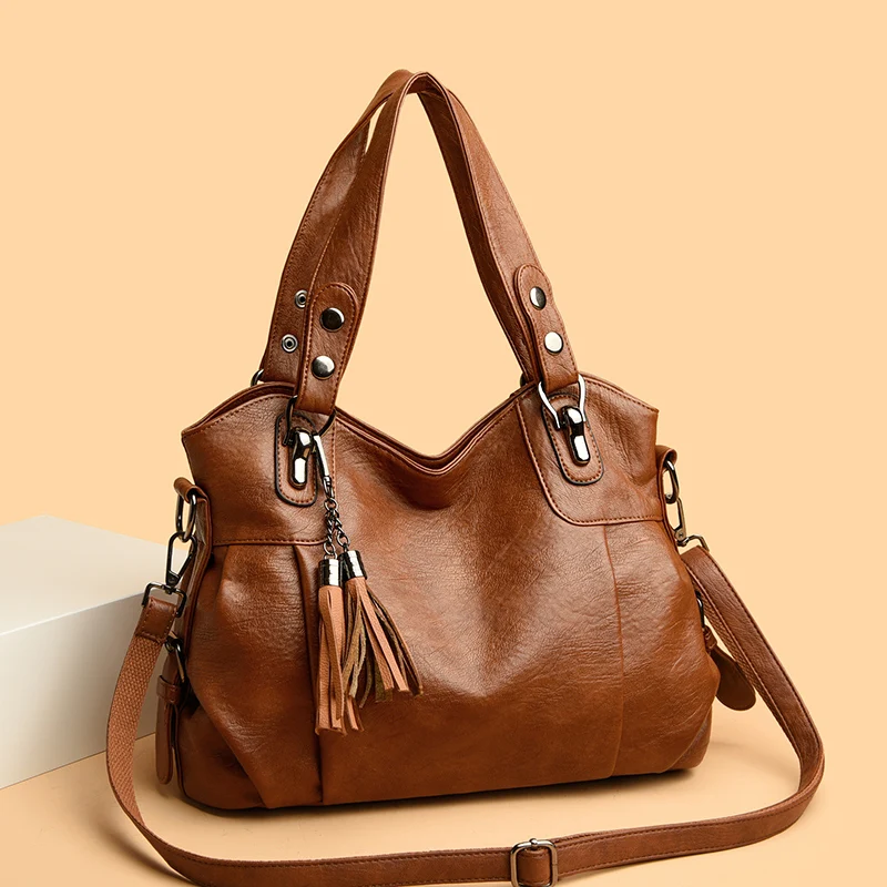 Women's Leather Shoulder Bag Crossbody Tote | Ideal for All Seasons