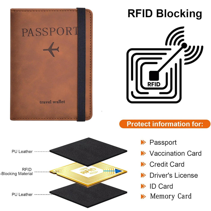 Travel Passport Holder in PU with Card Storage