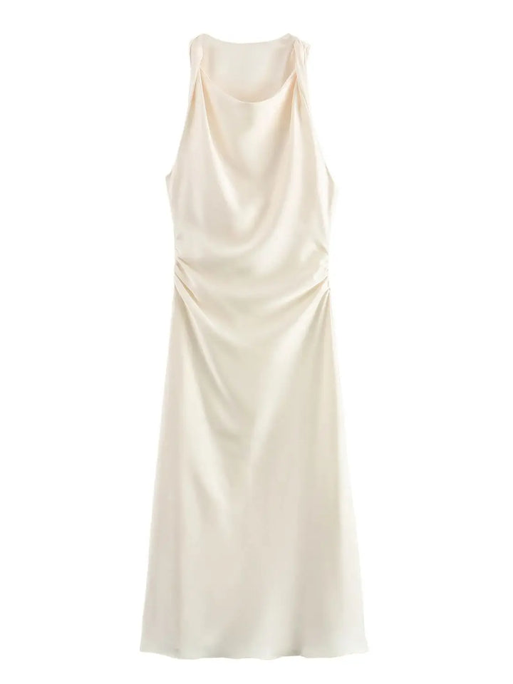Giada Silk Satin Dress - Elena Harper