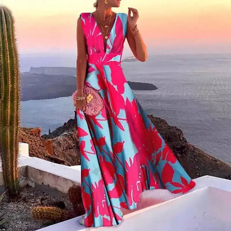 SIENNA – SUNSET BLOOM MAXI DRESS