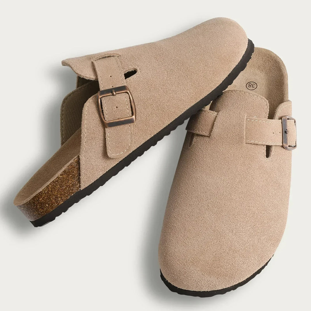Crish Cozy Suede Slippers, view 7 - Elena Harper