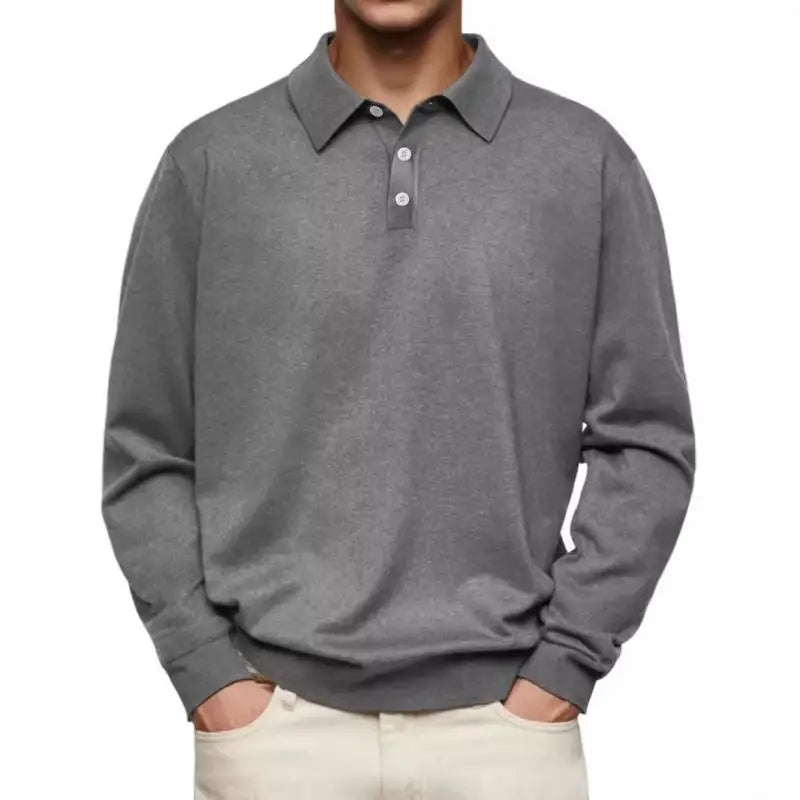 Been Casual Long Sleeve Polo Shirt, view 4 - Elena Harper