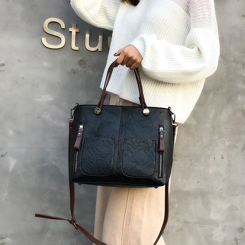 WINSLET - ICONIC RETRO PU LEATHER CROSSBODY HANDBAG