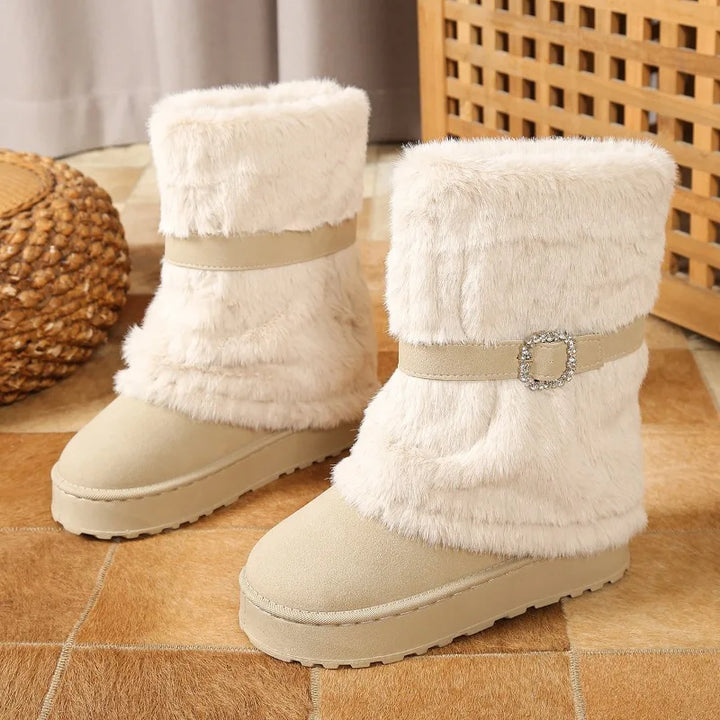 Women's Thick Sole Plush Snow Boots Cassielle, view 5 - Elena Harper