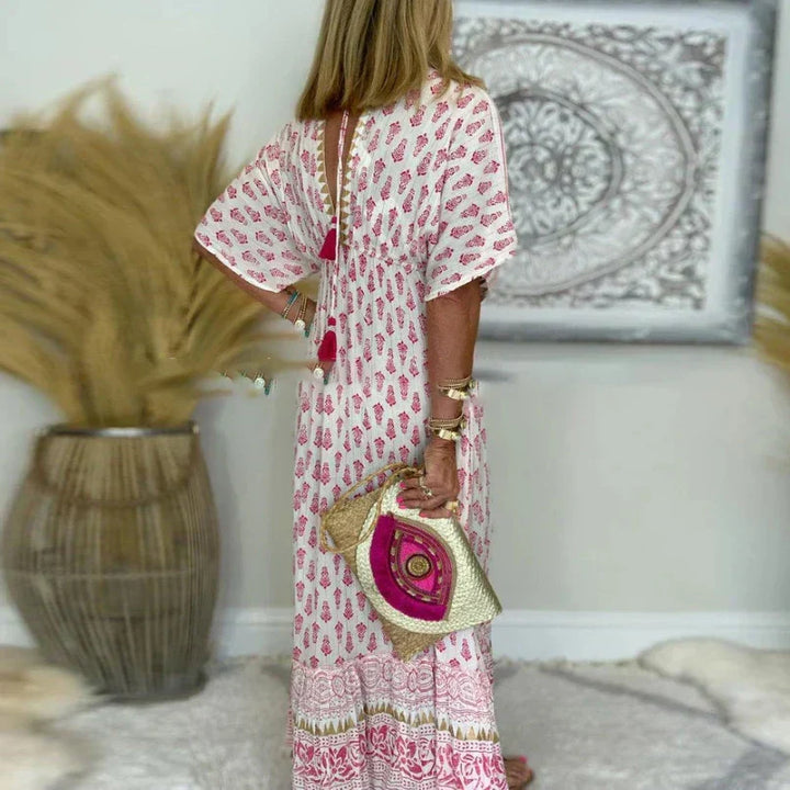 Nerisa | Maxi dress with print and boho style
