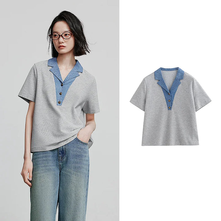 Germana Smooth Cotton Polo, view 6 - Elena Harper