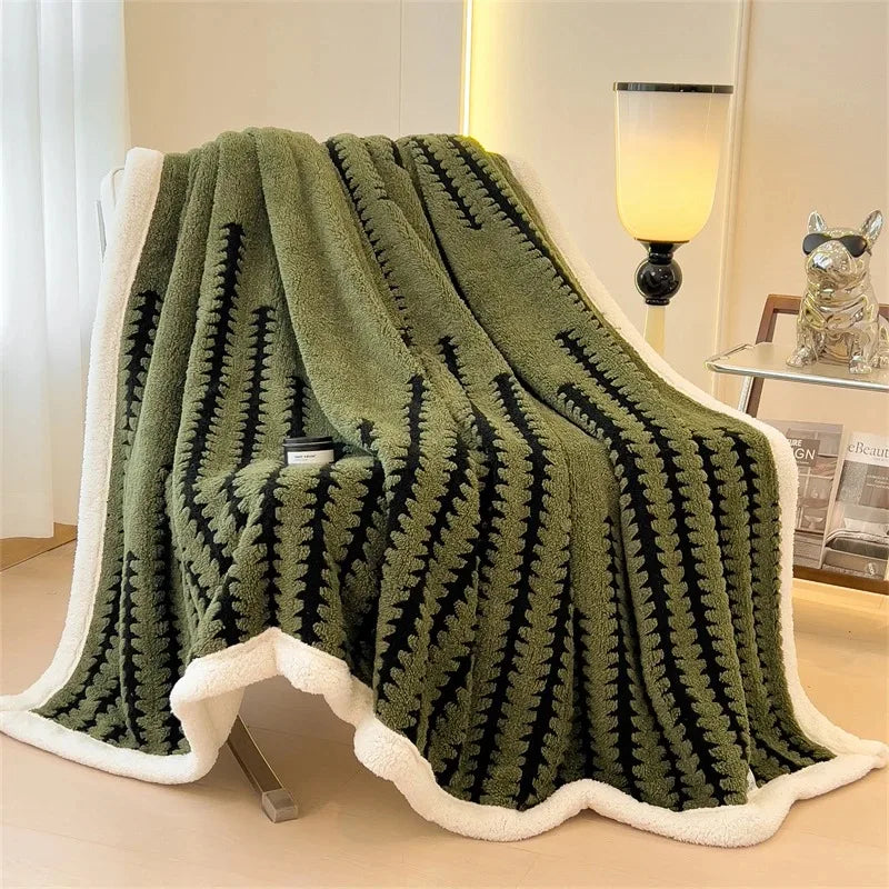 Reversible Geometric Throw Blanket – Soft, Warm & Stylish Home Accent
