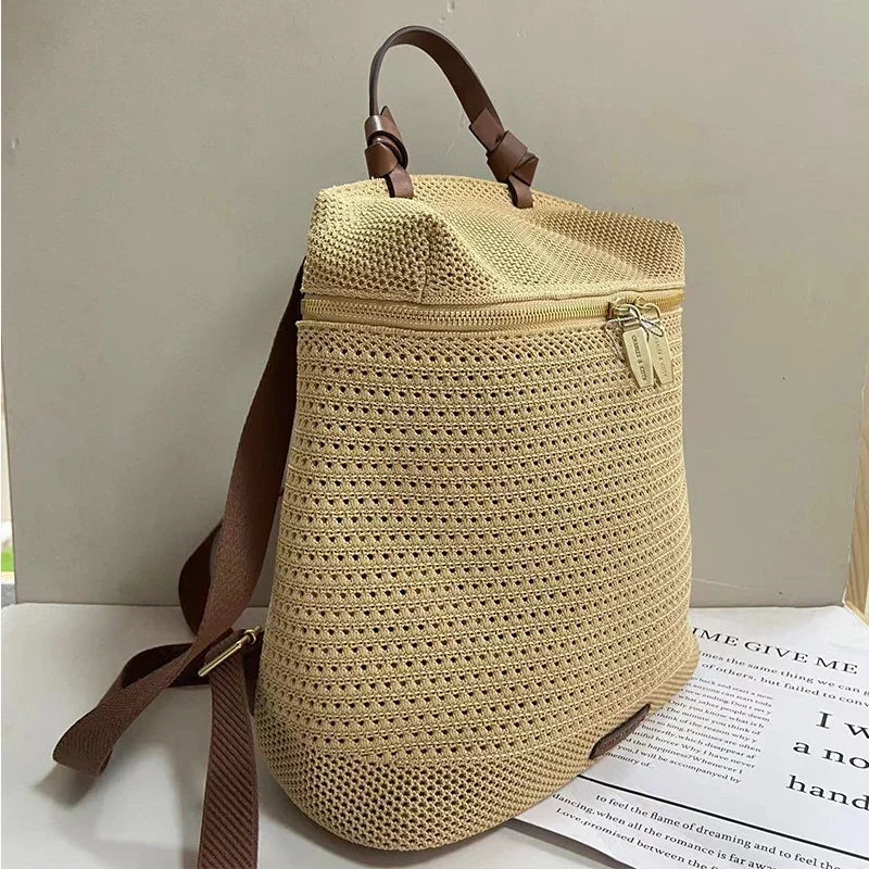 Sophie - Trendy Woven Women's Backpack - Stylish and Functional
