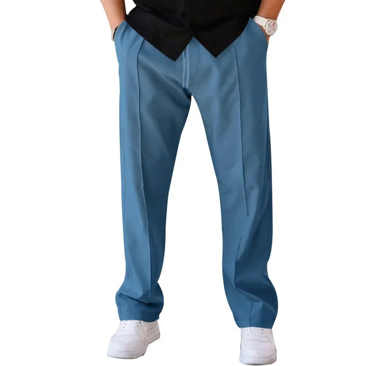 Harrington Oxford Loose-Fit Straight Leg Trousers For Men - Elena Harper