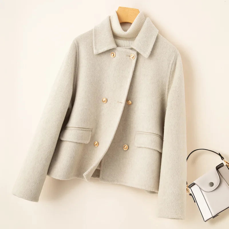 Women's Double-Faced Cashmere Coat Eloise, view 4 - Elena Harper