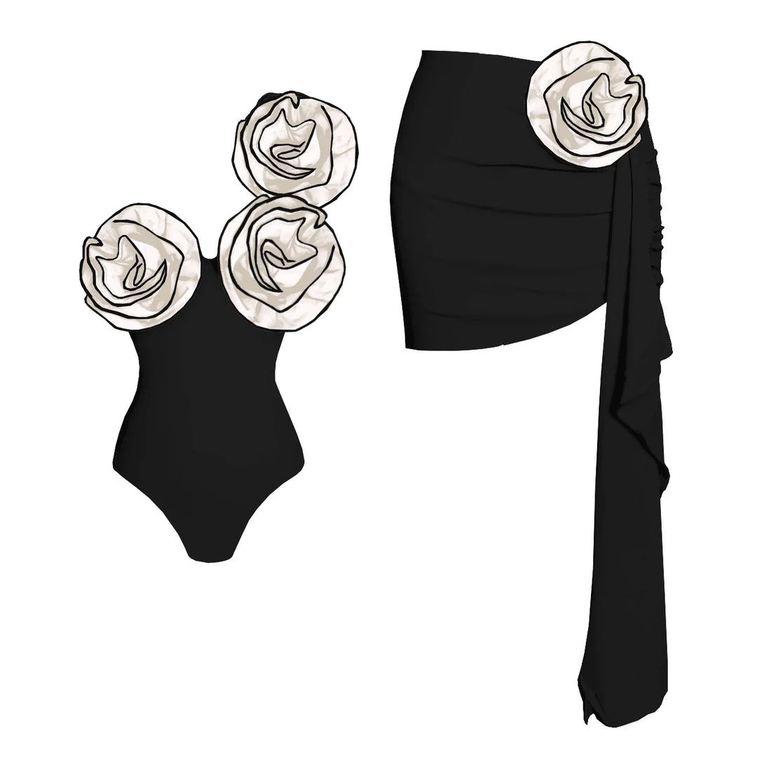 Beautifully Finished Bathing Suit in a Timeless Design, view 5 - Elena Harper