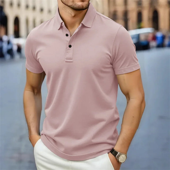 Alvise Smooth Cotton Polo, view 2 - Elena Harper
