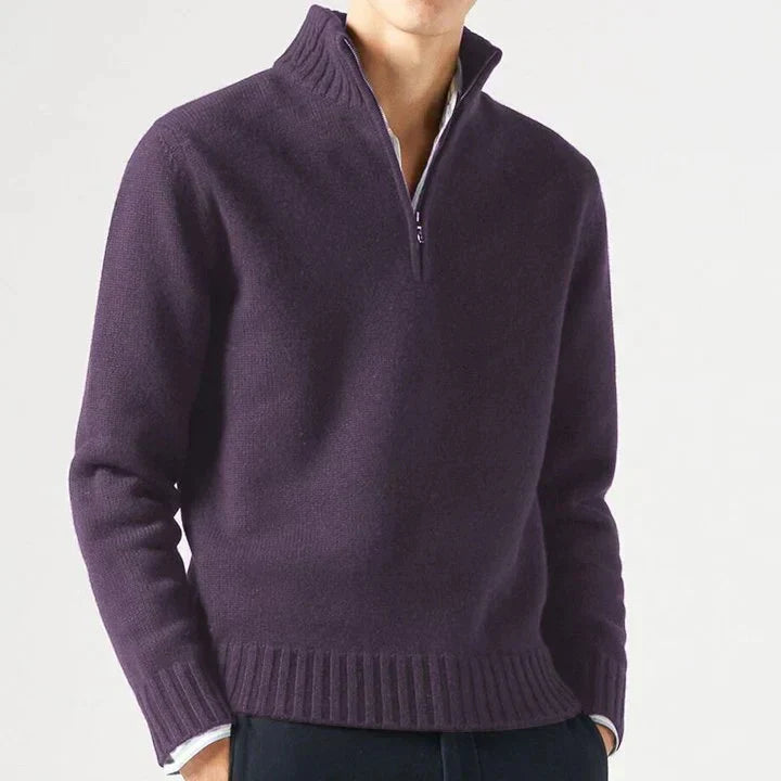 Larsen - Knitted Half Zipper Sweater