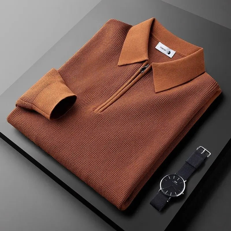 LAURENT MONACO | CLASSIC WAFFLE KNIT SWEATSHIRT FOR MEN