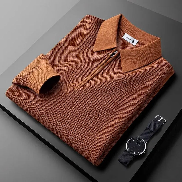 LAURENT MONACO | CLASSIC WAFFLE KNIT SWEATSHIRT FOR MEN