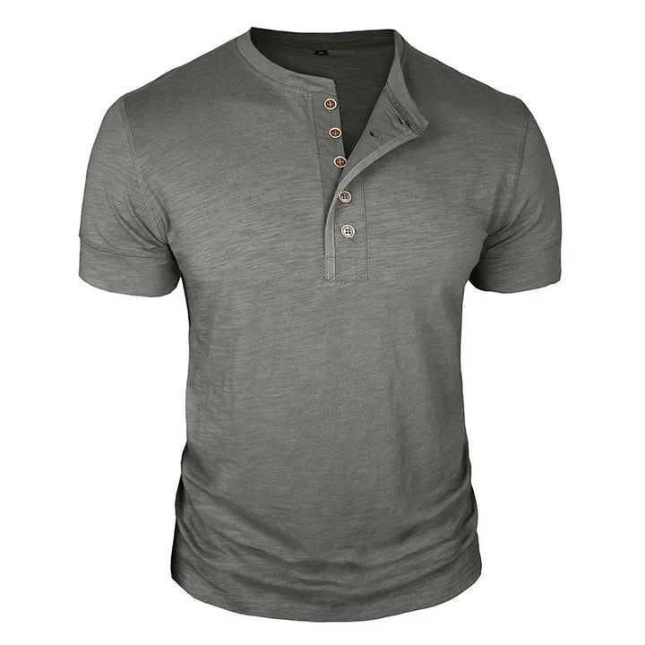 LAURENT MONACO | BUTTON-PLACKET T-SHIRT FOR MEN