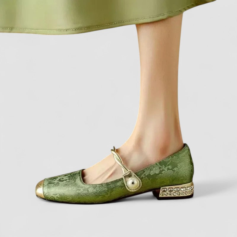 Nina | Spring Ballerina Shoes with Pearl Strap for Women