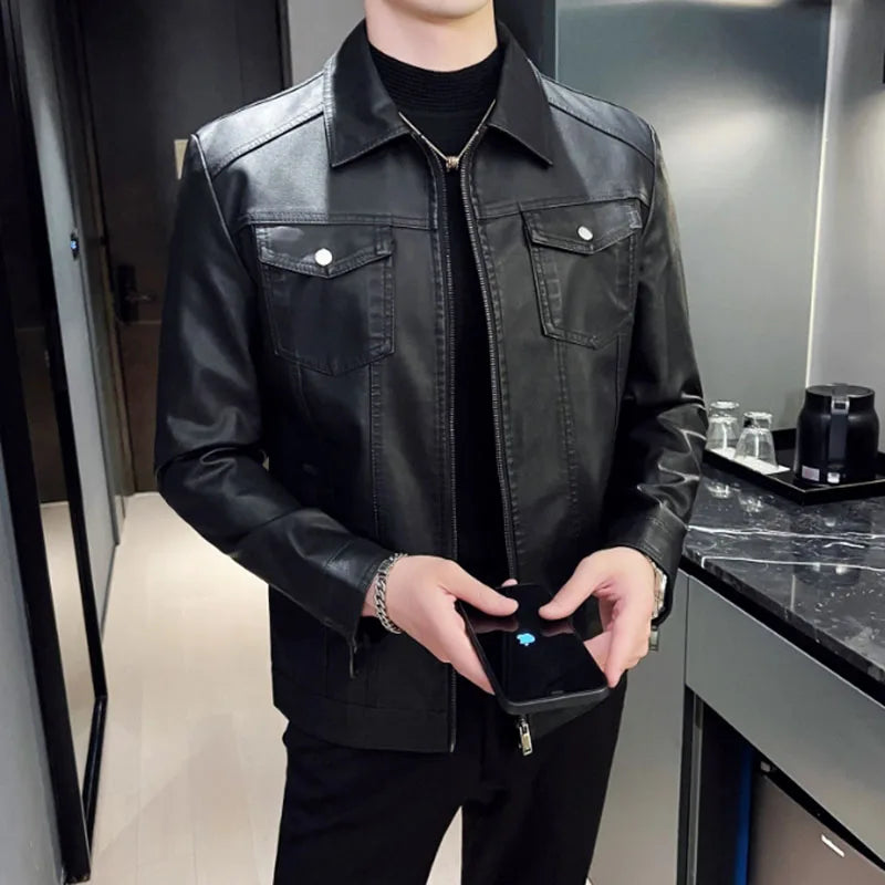Giovanni Deluxe Leather Jacket, view 4 - Elena Harper