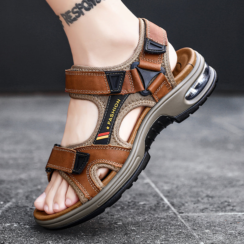 Breon Stylish Leather Sandals, view 7 - Elena Harper