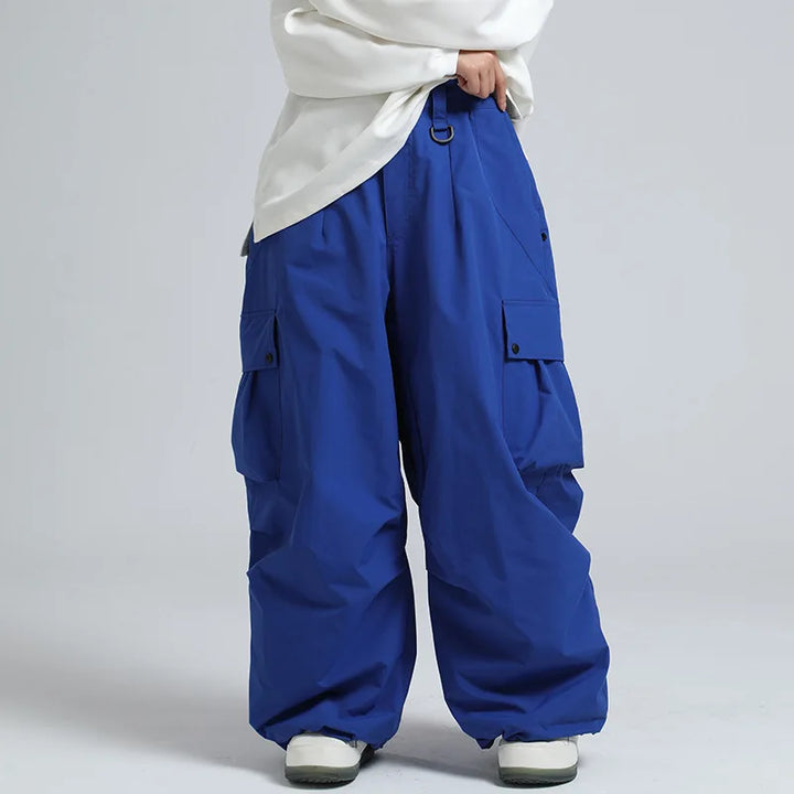 Unisex Loose Ski Pants Breathable Snowboard Pants with Zipper and Insulation, view 3 - Elena Harper