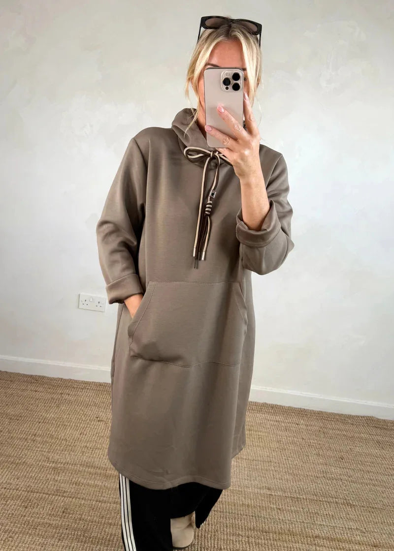 Glorita Junior Hooded A-Line Dress, view 8 - Elena Harper