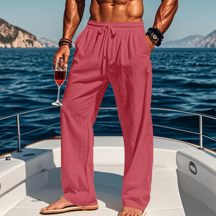 LAURENT MONACO | AZURE LINEN PANTS FOR MEN