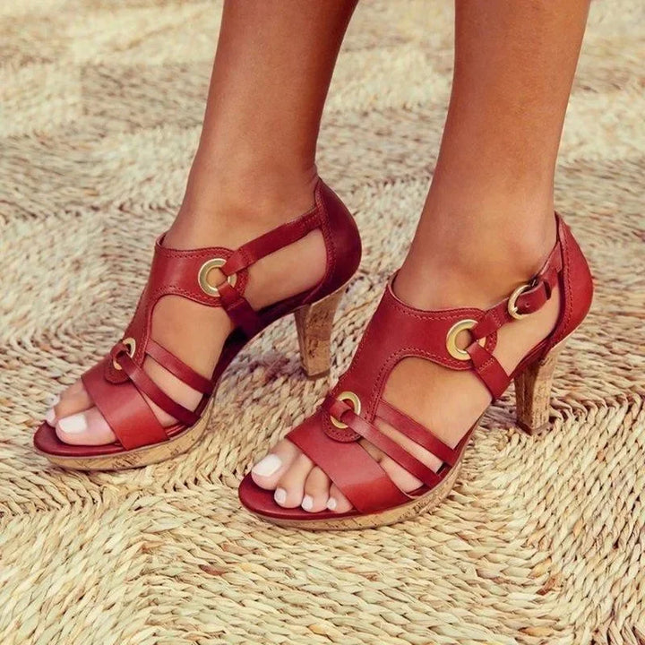 Candela | Stylish and Comfortable Heeled Sandals with Open Straps